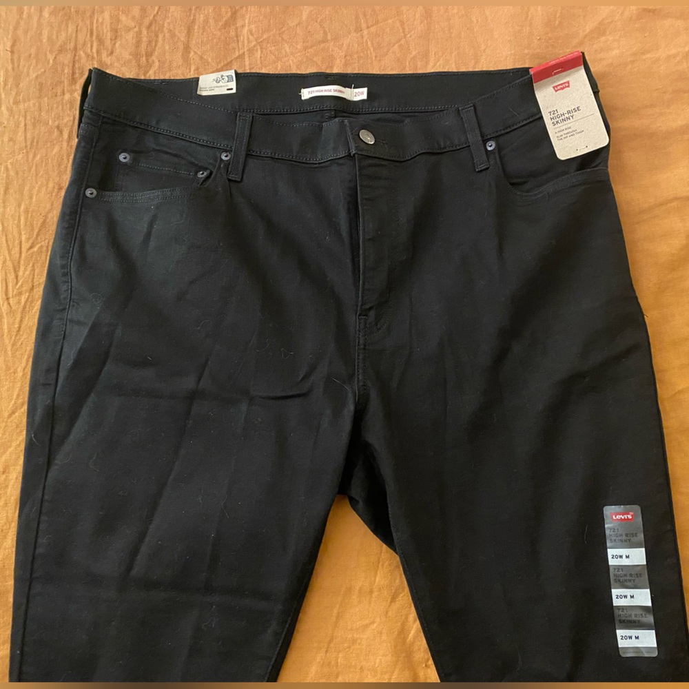 721 HIGH RISE SKINNY WOMEN'S JEANS (PLUS SIZE) NWT 20W Black Peony